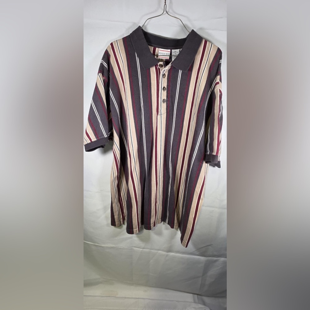 Bugle Boy Striped Short Sleeve Polo Size 2XL